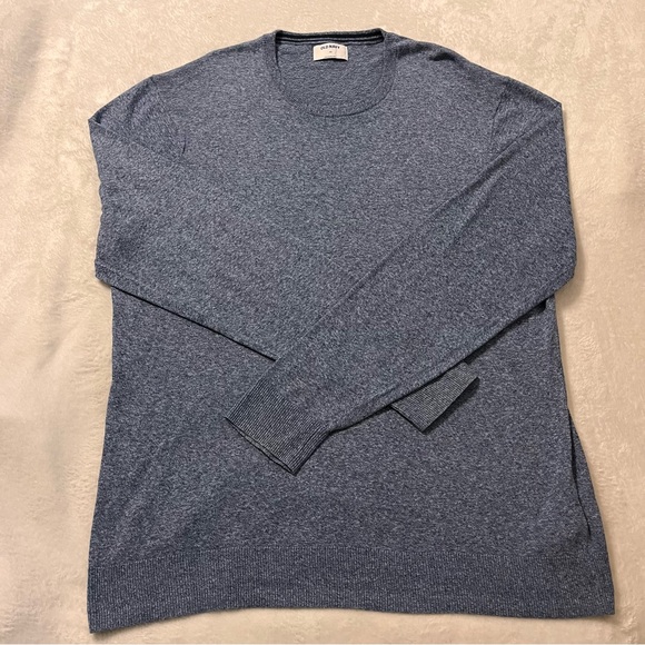Old Navy Men's Heathered Blue Crewneck Sweater - Picture 1 of 2